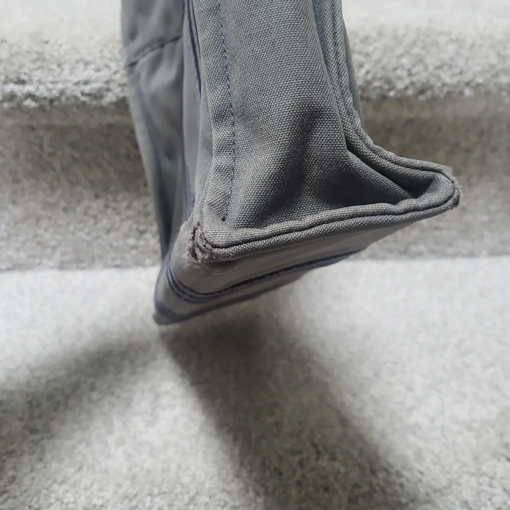 Stylish Gray Hermes Canvas Tote Bag Small